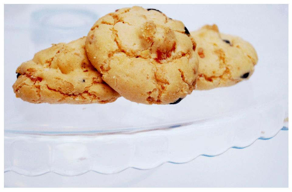 Sausainiai su papajomis ir šokolado gabaliukais